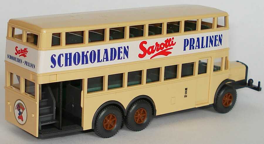 Foto 1:87 Berliner Doppelstockbus D38 Sarotti (A2, Zehlendorf) Wiking 873