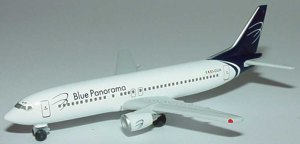 Foto 1:500 Boeing B 737-400 Blue Panorama herpa Wings 501347