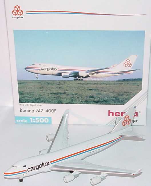 Foto 1:500 Boeing B 747-400F Cargolux, LX-FCV herpa Wings 511681
