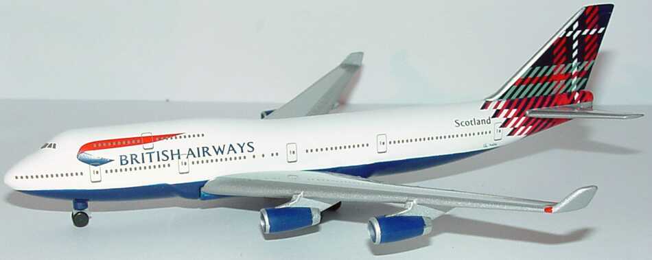 Foto 1:500 Boeing B 747-400 British Airways, G-BNLI Design Scotland herpa Wings 502603