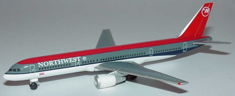 Foto 1:500 Boeing B 757-200 Northwest Airlines (mit KLM-Logo) herpa Wings 503716