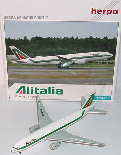 Foto 1:500 Boeing B 777 Alitalia, Taormina herpa Wings 506618