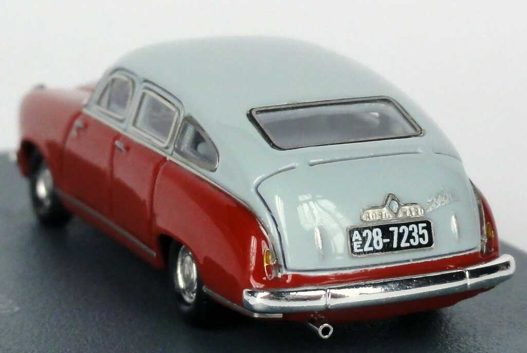 Foto 1:87 Borgward Hansa 2400 Schrägheck (1955) dunkelrot/grau NEO Scale Models 87235