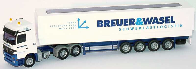 Foto 1:87 Breuer & Wasel Schwerlastlogistik in motion - Limited Edition 700 (Ford Transit 2000 Kasten + MB Actros PPSzg 3/4 + MB Actros TiefladeSzg 3/4)
