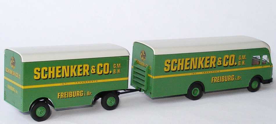 Foto 1:87 Büssing Burglöwe Möbeltransport-Hgz 2/2 Schenker & Co. GmbH, Freiburg i. Br. Brekina 57800