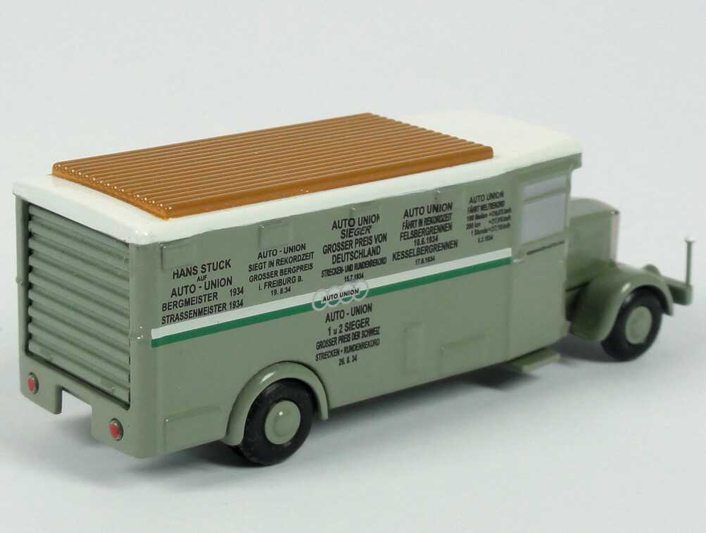 Foto 1:87 Büssing NAG Renntransporter Auto Union Erfolge 1934 Schuco Piccolo 1624