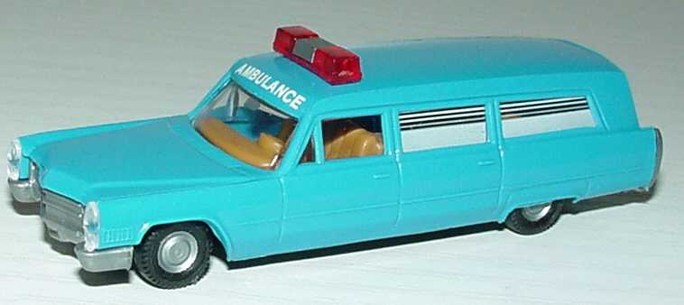 Foto 1:87 Cadillac Fleetwood Station Wagon lang (1966) Ambulance blau Praliné 82901