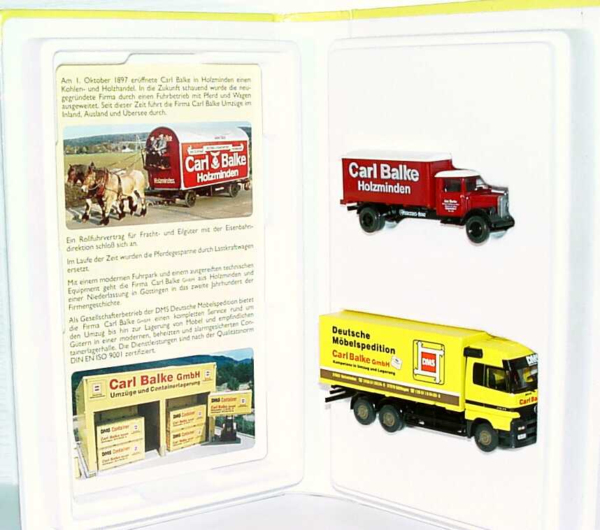 Foto 1:87 Carl Balke Ein Jahrhundert auf Achse (Mercede L 2500 Hgz + Mercede Actros 3a WKo) Wiking 99014
