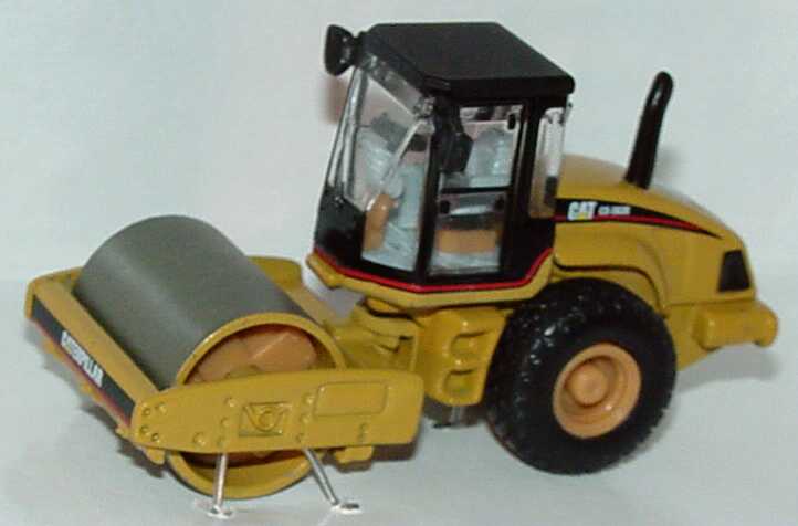 Foto 1:87 Caterpillar CAT CS-563E Vibrationswalze mit Glattmantelbandage CAT-gelb (Die-Cast-Modell) Norscot 55155