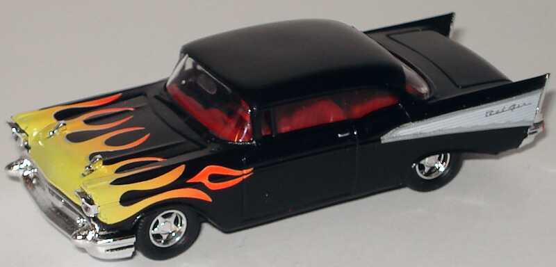 Foto 1:87 Chevrolet Bel Air ´57 schwarz mit Flammendesign (Crazy Cars Nr.7) Busch 45010