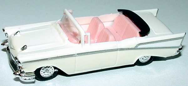 Foto 1:87 Chevrolet Bel Air Cabrio (1957) de Luxe altweiß/pink Praliné 5005