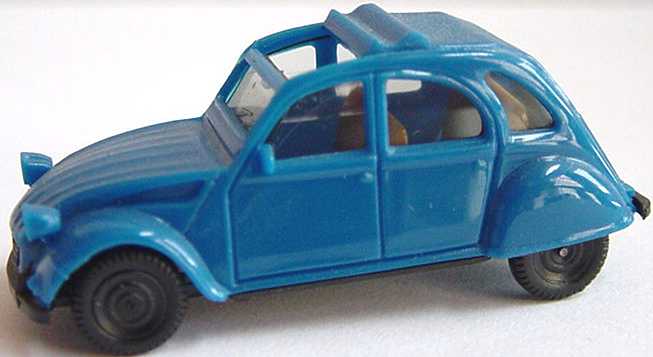 Foto 1:87 Citroen 2 CV 6 Rolldach offen blau, IA beige herpa 020824