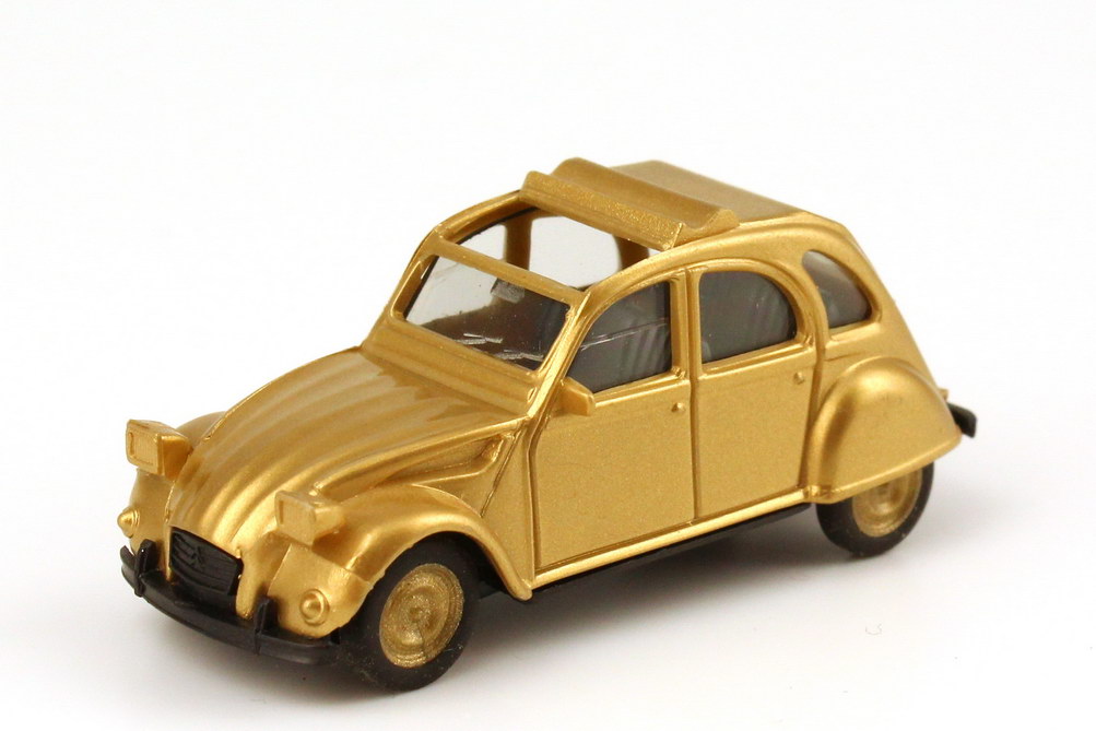 Foto 1:87 Citroën 2 CV 6 Rolldach offen gold-met., Felgen gold herpa 166096/79