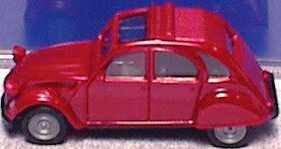 Foto 1:87 Citroen 2 CV 6 Rolldach offen weinrot herpa 020824