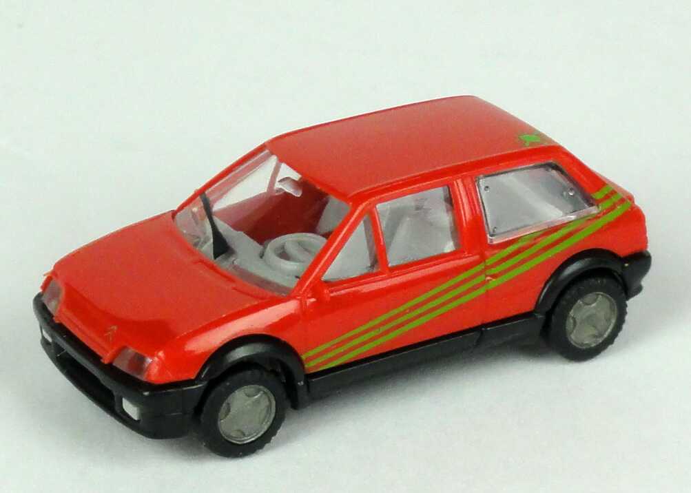 Foto 1:87 Citroen AX GT rot mit Klecks-Dekor, Variante 2 Praliné 5611