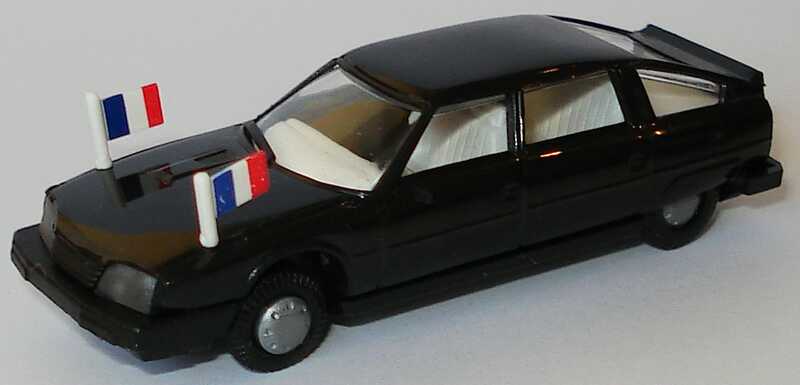 Foto 1:87 Citroen CX schwarz, Staatslimousine Frankreich Praliné