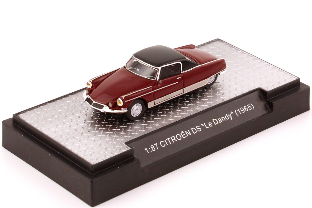 Foto 1:87 Citroen DS 21 Coupé Le Dandy Henri Chapron (1965) weinrot/schwarz Makette CollecCit 8009
