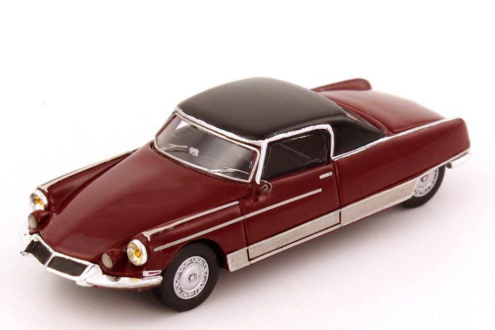 Foto 1:87 Citroen DS 21 Coupé Le Dandy Henri Chapron (1965) weinrot/schwarz Makette CollecCit 8009