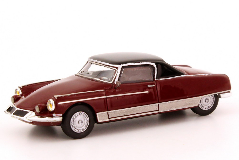 Foto 1:87 Citroen DS 21 Coupé Le Dandy Henri Chapron (1965) weinrot/schwarz Makette CollecCit 8009