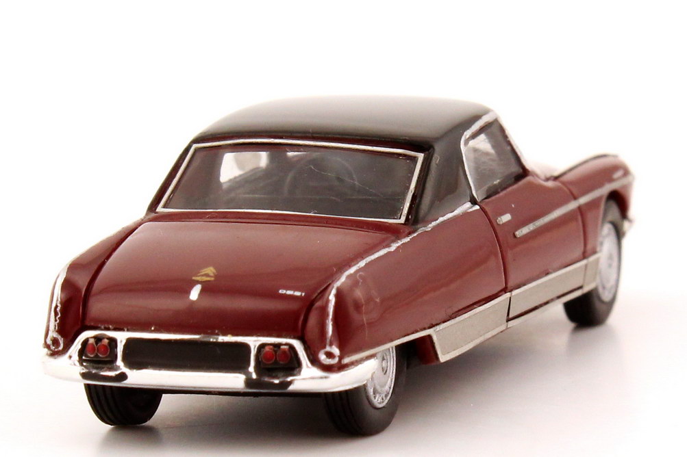 Foto 1:87 Citroen DS 21 Coupé Le Dandy Henri Chapron (1965) weinrot/schwarz Makette CollecCit 8009