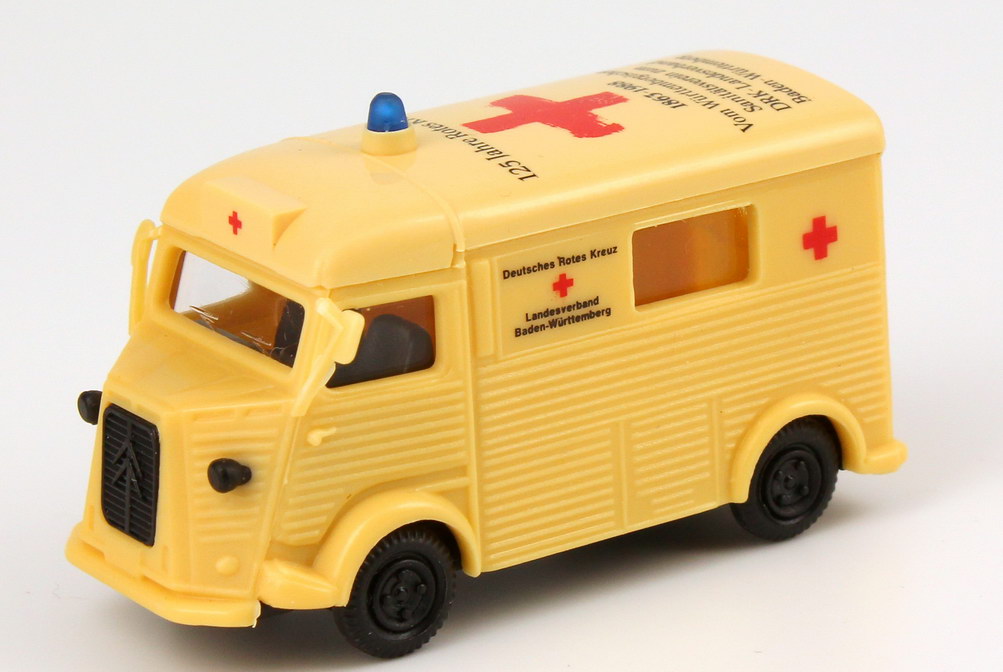 Foto 1:87 Citroen Typ H Krankenwagen DRK Baden-Württemberg, 125 Jahre Rotes Kreuz, 1988 Praliné 81916
