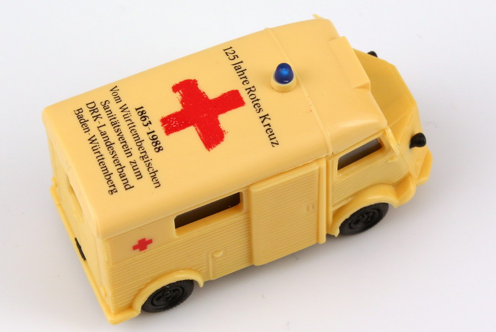 Foto 1:87 Citroen Typ H Krankenwagen DRK Baden-Württemberg, 125 Jahre Rotes Kreuz, 1988 Praliné 81916
