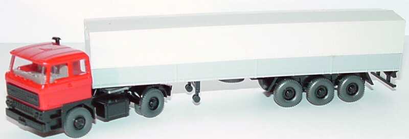 Foto 1:87 DAF 3300 PPSzg 2/3 rot/grau Wiking 555