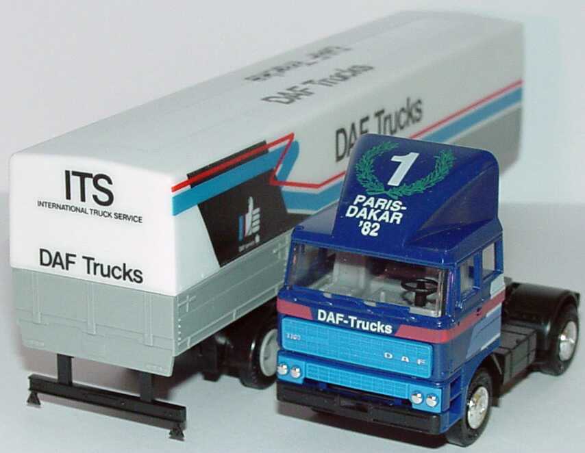 Foto 1:87 DAF 3300 mit Dachspoiler PPSzg 2/3 DAF Trucks, Nr.1 Paris-Dakar ´82 herpa