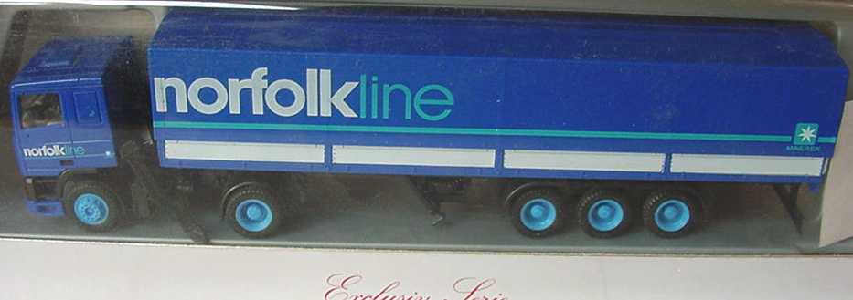 Foto 1:87 DAF 95 PPSzg 2/3 NorfolkLine herpa