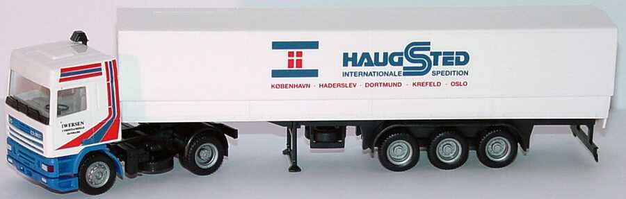 Foto 1:87 DAF 95 SpaceCab PPSzg 2/3 Iwersen, Haugsted Internationale Spedition herpa