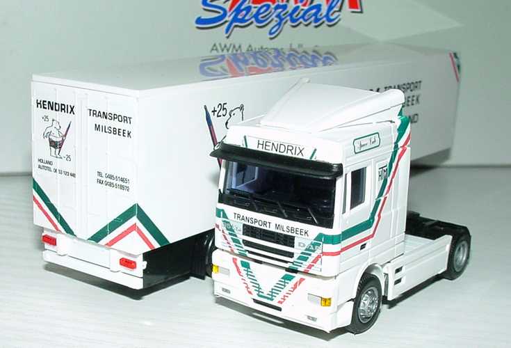 Foto 1:87 DAF 95 XF Fv Cv Super Space Cab KükoSzg 2/3 Hendrix Transport Milsbeek Holland AMW/AWM 71309