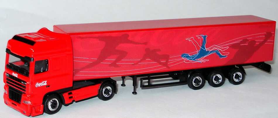 Foto 1:87 DAF 95 XF Super Space Cab Fv Cv KoSzg 2/3 Coca-Cola (Design Fußball Fallrückzieher) Magic LC26002