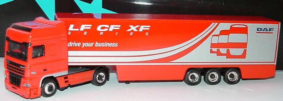 Foto 1:87 DAF 95 XF Super Space Cab Fv Cv KoSzg Cv 2/3 DAF - drive your business orangerot Magic 451369