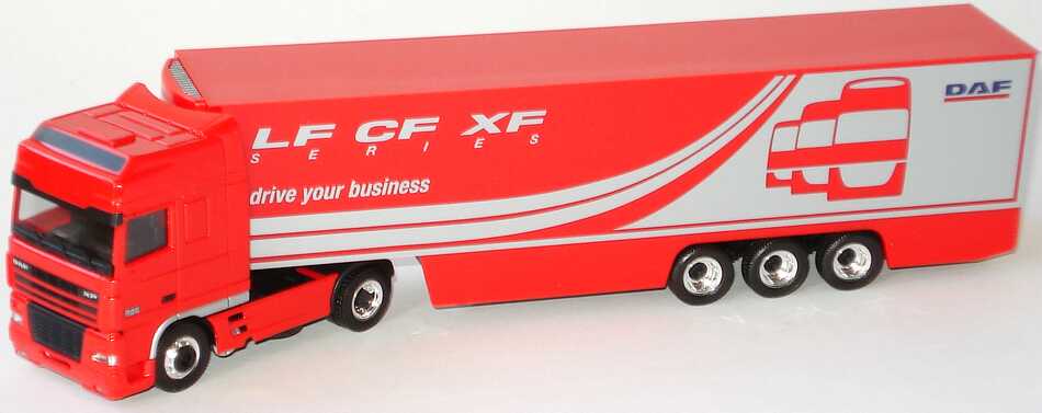 Foto 1:87 DAF 95 XF Super Space Cab Fv Cv KoSzg Cv 2/3 DAF - drive your business rotorange herpa 148900