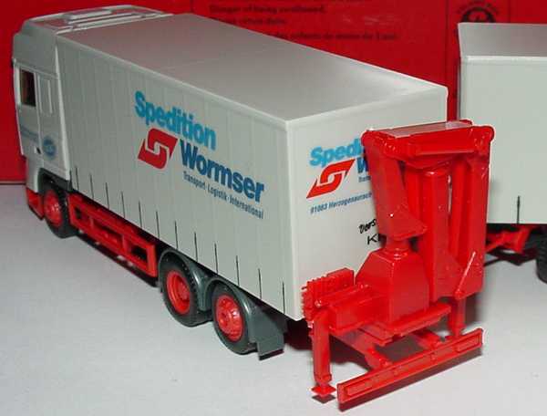 Foto 1:87 DAF 95 XF Super Space Cab GpHgz 3/2 mit Ladekran Spedition Wormser herpa 145435