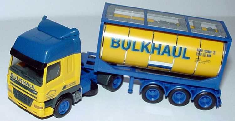 Foto 1:87 DAF CF Hochdach Fv 20 ft. TankkontainerSzg 2/3 Bulkhaul herpa 147705