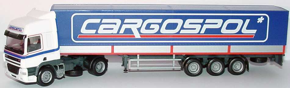 Foto 1:87 DAF CF Hochdach Fv GPSzg 2/3 Cargospol (Tschechien) herpa 149945