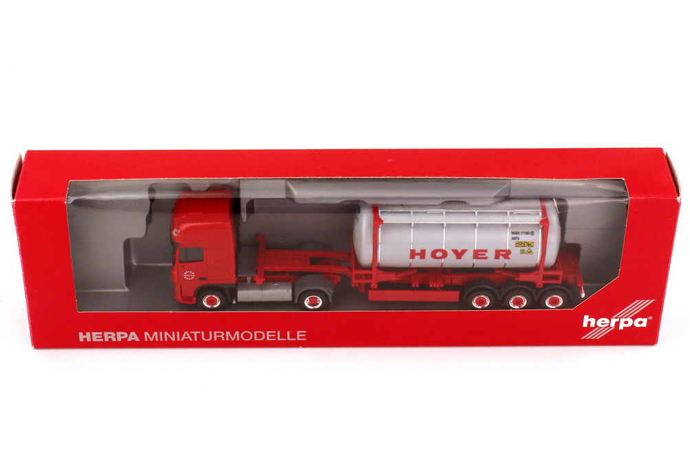 Foto 1:87 DAF XF 105 Super Space Cab 30ft. Tankcontainer-Szg 2/3 Hoyer herpa 154956