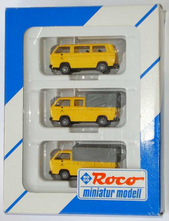 Foto 1:87 DBP Fernmeldedienst (VW T3 Bus + VW T3 PP + VW T3 Doka PP) Roco 1553