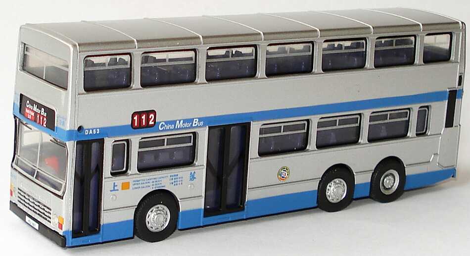 Foto 1:87 Dennis Condor Doppelstockbus CMB China Motor Bus, DA53 silbermet./blau (Ziel: North Point, 112) Peak Horse 22103