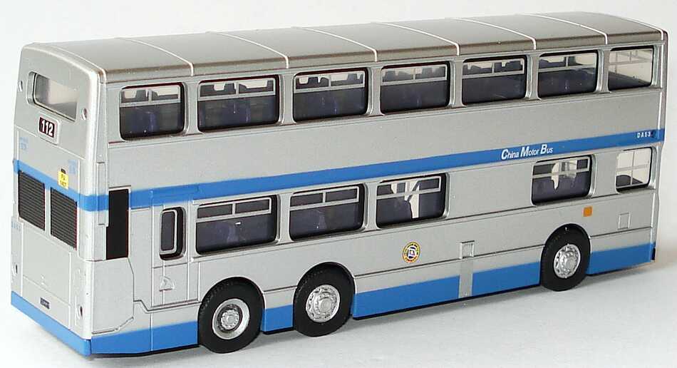 Foto 1:87 Dennis Condor Doppelstockbus CMB China Motor Bus, DA53 silbermet./blau (Ziel: North Point, 112) Peak Horse 22103