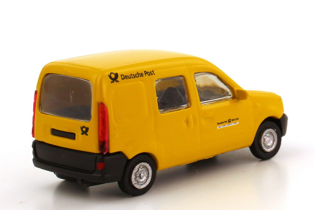 Foto 1:87 Deutsche Post Setpackung Fahrzeuge der Deutschen Post 2003 (Mercedes Actros MP3 Sattelzug + Mercedes T2 Vario + Renault Kangoo) herpa 006270