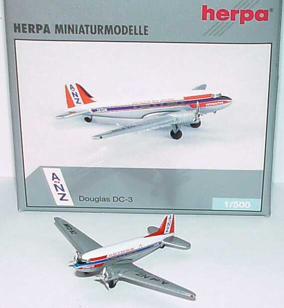 Foto 1:500 Douglas DC-3 SPANZ - Airlines of New Zealand - Viewmaster (Yesterday-Serie) herpa Wings 500210