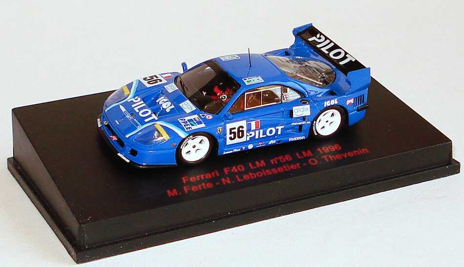 Foto 1:87 Ferrari F40 LM 24h von Le Mans 1996  Pilot Nr. 56, Ferte / Leboissetier / Thevenin RedLine 87RL038
