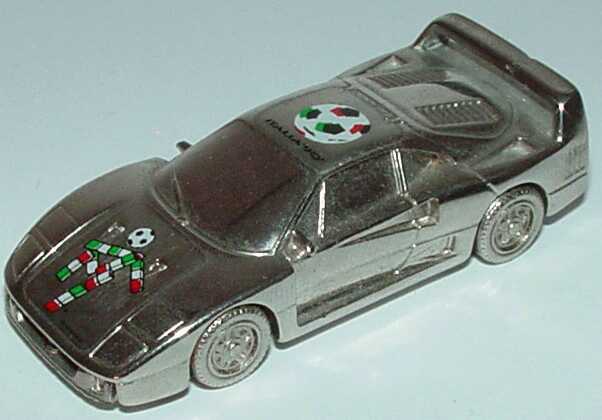 Foto 1:87 Ferrari F40 verchromt Italia ´90 (Fußball WM 1990) Bburago