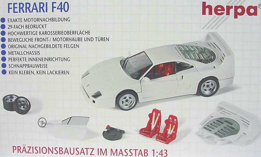 Foto 1:43 Ferrari F40 weiß (Bausatz) herpa 012126