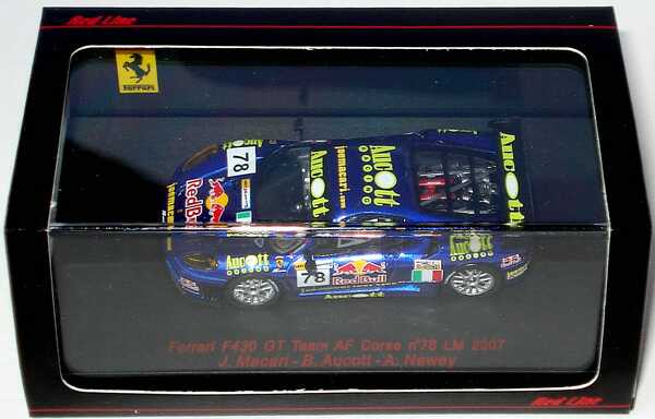 Foto 1:87 Ferrari F430 GT2 24h von Le Mans 2007 Red Bull, Aucott Racing Nr.78, J. Macari / B. Aucott / A. Newey RedLine 87RL035
