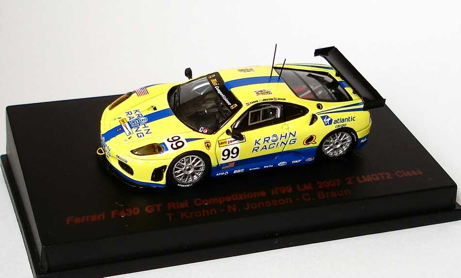 Foto 1:87 Ferrari F430 GT2 24h von Le Mans 2007 Risi Competizione, Krohn Racing Nr.99, Krohn / Jonsson / Braun (2. der LMGT2-Klasse) RedLine 87RL030