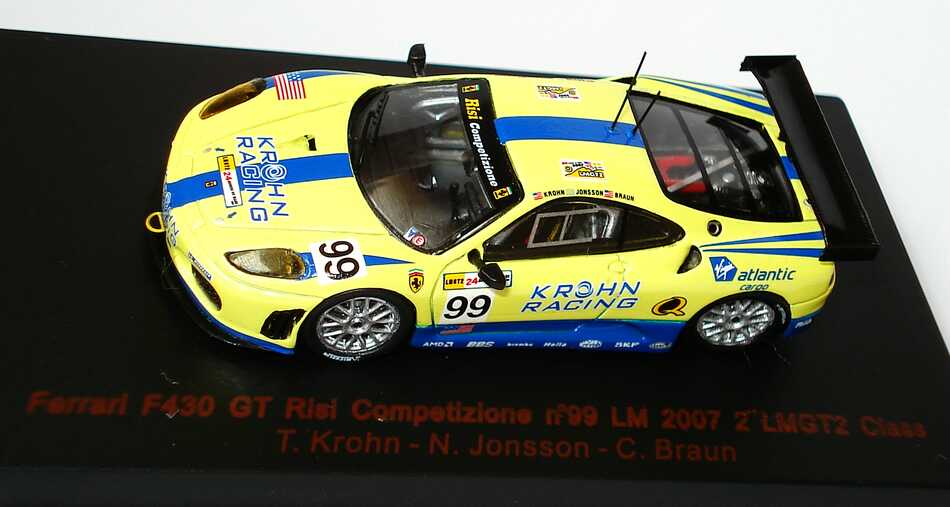 Foto 1:87 Ferrari F430 GT2 24h von Le Mans 2007 Risi Competizione, Krohn Racing Nr.99, Krohn / Jonsson / Braun (2. der LMGT2-Klasse) RedLine 87RL030