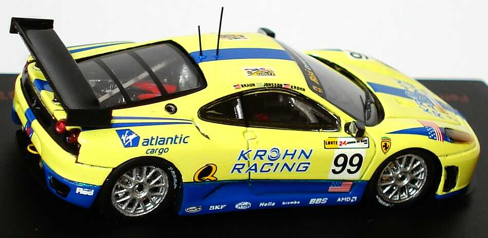 Foto 1:87 Ferrari F430 GT2 24h von Le Mans 2007 Risi Competizione, Krohn Racing Nr.99, Krohn / Jonsson / Braun (2. der LMGT2-Klasse) RedLine 87RL030